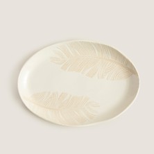 Chakra Terra Kayık Tabak 28 cm Natural