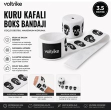 Voltrike Kuru Kafalı Boks-Kickbox-Muay Thai-Sanda El Bandajı Beyaz 3.5 Metre