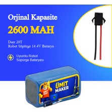Ümit Maker Dser 20T Robot Süpürge 2600 Mah Batarya