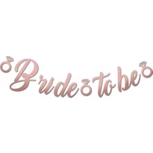 Borapack Bride To Be Kaligrafi Banner Metalize Gümüş