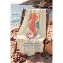 Tuğba Kuğu %100 Pamuklu 4 Kat Müslin Plaj Havlusu - Mediterranean Sun