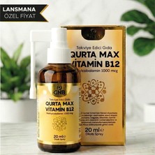Gnb Pharma Qurta Max Vitamin B12  Methylcobalamin 1000 Mg Dilaltı Sprey 20 ml