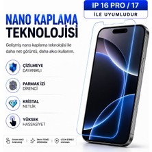 Powerfox iPhone 16 Pro/17 Uyumlu Cam Karışımlı Nano Cam Ekran Koruyucu | 9h+ Çizilme Direnci | Yüksek Dokunmatik Hassasiyet