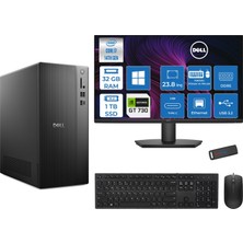 Dell Tower Essential QVT1260 Intel® Core™ İ7-14700 32GB Ddr5 1tb SSD 4GB/GT730 WIN11PRO +23.8 Fhd Monitör Tower Masaüstü Bilgisayar 23BTO01400725P13+ZETTAUSBBELLEK