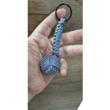 Moonparacord Paracord Maymun Yumruğu Anahtarlık Siyah Beyaz