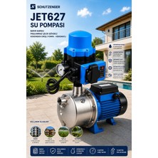 SCHUTZENGER JET627  1 Hp Su Pompası Hidrafor Otomatik Hidromatlı Set 4 Kat Daire Paslanmaz Gövde Su Yağ Su Sıvılar Için