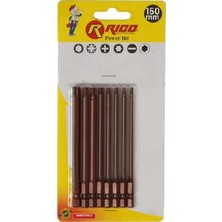 Ay-Civ Rico Torx Bits Uç Seti (150 Mm) Kaplamalı 8 Parça 005-KK1124