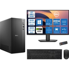 Dell Tower Essential QVT1260 Intel® Core™ İ7-14700 128GB Ddr5 512GB SSD 8GB/RTX5050 WIN11PRO +23.8 Fhd Monitör Tower Masaüstü Bilgisayar 23BTO01400724P37+ZETTAUSBBELLEK