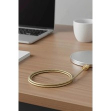Miniso Lisanslı Lightning Usb Şarj Kablosu 100 CM Gold 2.4A