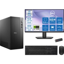 Dell Tower Essential QVT1260 Intel® Core™ İ7-14700 48GB Ddr5 512GB SSD 4GB/GT1030  Freedos +23.8 Fhd Monitör Tower Masaüstü Bilgisayar 23BTO01400721F17+ZETTAUSBBELLEK
