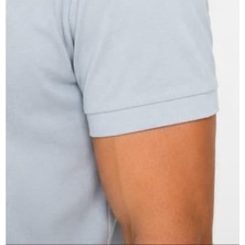 Boss Fermuar  Yaka  Buz Mavi Regular Fit