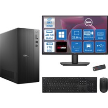 Dell Tower Essential QVT1260 Intel® Core™ İ7-14700 48GB Ddr5 1tb SSD 4GB/RX550 WIN11PRO +23.8 Fhd Monitör Tower Masaüstü Bilgisayar 23BTO01400727P18+ZETTAUSBBELLEK