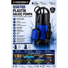 SCHUTZENGER Qsb 700W Plastik Kombine Dalgıç Pompa 2’si 1 Arada Otomatik Çalışma Temiz ve Kirli Su Motoru