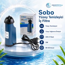 Sobo Yüzey Temizleyici Iç Filtre - Yüzey Temizleyici - Yüzey Yağlanma Önleyici - 200 Lt/saat - Aktif Temizlik -  3W - Sk-03