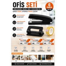 Anı Ofis Kırtasiye Ofis Seti – Zımba Makinesi, Delgeç, Bant ve 3 Kutu 24/6 Zımba Teli (Toplam 3000 Tel)
