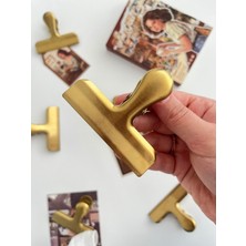 Kağıt Gemi Dükkan Metal Gold Çok Fonksiyonlu Fotoğraf Klipsi/fotoğraf Mandalı/ataş/kitap Ayracı