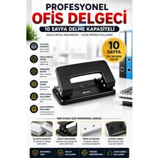 Anı Ofis Kırtasiye Profesyonel Ofis Delgeci 10 Sayfa Kapasiteli – Güçlü Metal Gövde