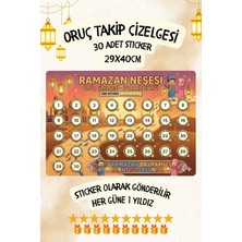 Alışveriş Kurdu Çocuklar Için Oruç Takip Çizelgesi/panosu Sticker Oruç Takvimi 29X40CM