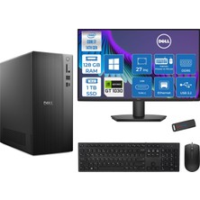 Dell Tower Essential QVT1260 Intel® Core™ İ7-14700 128GB Ddr5 1tb SSD 4GB/GT1030  WIN11PRO +27" Fhd Monitör Tower Masaüstü Bilgisayar 27BTO01400721P38+ZETTAUSBBELLEK