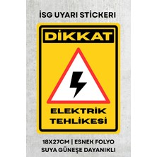 Alışveriş Kurdu Elektrik Tehlikesi Iş Güvenliği Uyarı Ikaz Etiketi - Folyo Etiket