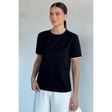 Gülseli Kadın Çift Yaka Basic Tişört P-00021701