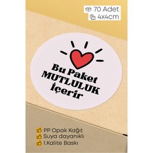 Alışveriş Kurdu Thank You Sticker Teşekkürler Etiketi Kargo Ambalaj Paketleme Etiketi 4x4 70 Adet