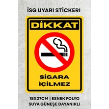 Alışveriş Kurdu Sigara Içilmez Yazılı Uyarı Ikaz Etiketi - Folyo Etiket