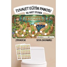 Alışveriş Kurdu Çocuklar Için Eğitici ve Eğlenceli Tuvalet Eğitimi Sticker Panosu 29X40CM