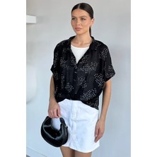 Gülseli Kadın Crop Atletli Desenli Bluz P-00021716