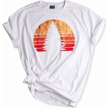 Genius Store Store Unisex Baskılı Tişört Outdoor Sport T-Shirt (Güneş Beyaz)