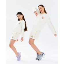 Skechers G Lw Fleece Sweatshirt Büyük Kız Çocuk Beyaz Sweatshirt SK2610042-3855