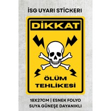 Alışveriş Kurdu Ölüm Tehlikesi Iş Güvenliği Uyarı Ikaz Etiketi - Folyo Etiket