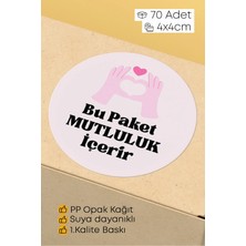 Alışveriş Kurdu Thank You Sticker Teşekkürler Etiketi Kargo Ambalaj Paketleme Etiketi 4x4 70 Adet