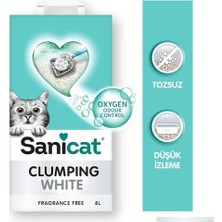 Sanicat Clumping Topaklanan Kedi Kumu (Kokusuz) 8l