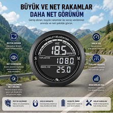 Fortico Bisiklet Bilgisayarı Su Geçirmez Ledli LCD Ekranlı Kablolu Km Saati Hız ve Mesafe Ölçer