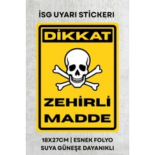 Alışveriş Kurdu Zehirli Madde Iş Güvenliği Uyarı Ikaz Etiketi - Folyo Etiket