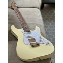 Soloking Ms-1 Classic Flat Top In Vintage White With One Piece Wenge Neck W/gigbag