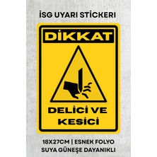 Alışveriş Kurdu Delici Iş Güvenliği Uyarı Ikaz Etiketi - Folyo Etiket