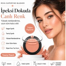 Reva Superfine Blusher Tawny Peach - Süper ince Toz Allık 7,5 gr - No: 704 - Vegan & Temiz İçerik