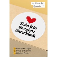 Alışveriş Kurdu 70 Adet Hediye Paketi Sticker Seti Etiket Paketleme 4x4 70 Adet