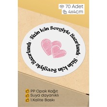 Alışveriş Kurdu 70 Adet Hediye Paketi Sticker Seti Etiket Paketleme 4x4 70 Adet