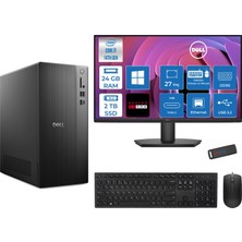 Dell Tower Essential QVT1260 Intel® Core™ İ7-14700 24GB Ddr5 2tb SSD 4GB/RX550 WIN11HOME +27" Fhd Monitör Tower Masaüstü Bilgisayar 27BTO01400727H09+ZETTAUSBBELLEK