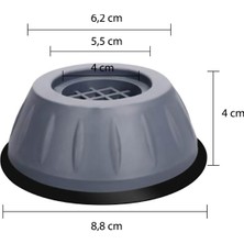 Nokta’s Çamaşır Makinesi Titreşim Engelleyici Stoper 4'lü Set 4 cm Yükseklik Kaydırmaz Tasarım
