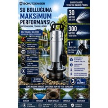 SCHUTZENGER Drc 1200 Bakır Sargılı Temiz Su Dalgıç Pompa 3.5 Hq 30 mt Dik Atım 1 Inç 10 mt Kablo Paslanmaz