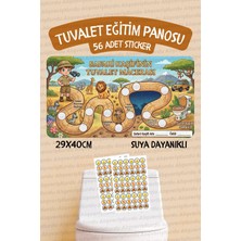 Alışveriş Kurdu Çocuklar Için Eğitici ve Eğlenceli Safari Kaşifi Tuvalet Eğitimi Sticker Panosu 29X40CM