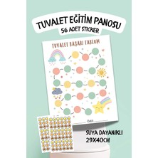 Alışveriş Kurdu Çocuklar Için Eğitici ve Eğlenceli Tuvalet Eğitimi Sticker Panosu 29X40CM