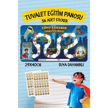 Alışveriş Kurdu Çocuklar Için Eğitici ve Eğlenceli Süper Kahraman Tuvalet Eğitimi Sticker Panosu 29X40CM