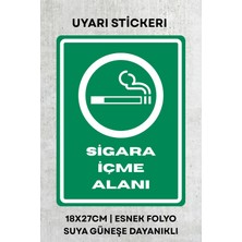 Alışveriş Kurdu Sigara Içme Alanı Iş Güvenliği Uyarı Ikaz Etiketi - Folyo Etiket