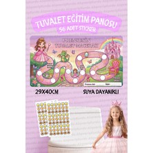 Alışveriş Kurdu Çocuklar Için Eğitici ve Eğlenceli Prenses Tuvalet Eğitimi Sticker Panosu 29X40CM