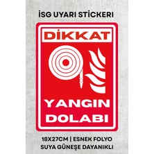 Alışveriş Kurdu Yangın Dolabı Iş Güvenliği Uyarı Ikaz Etiketi - Folyo Etiket